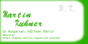 martin kuhner business card